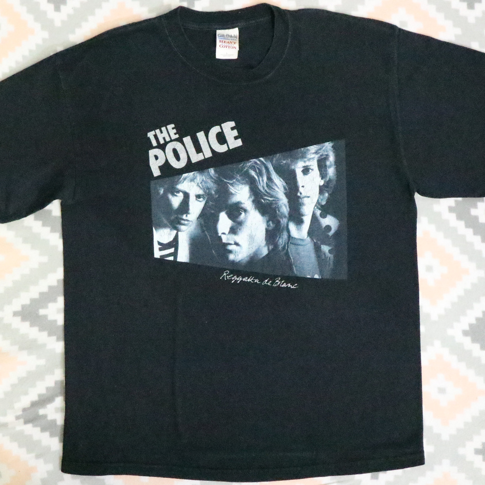 Vintage THE POLICE Reggatta de Blanc Tee Sz LG - Picture 2 of 4
